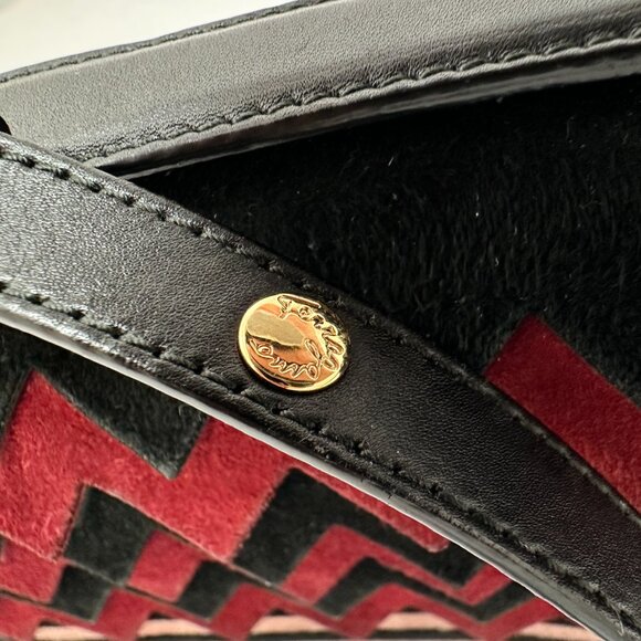 Salvatore Ferragamo Multicolor Suede Aileen Shoulder Bag - Picture 7 of 12